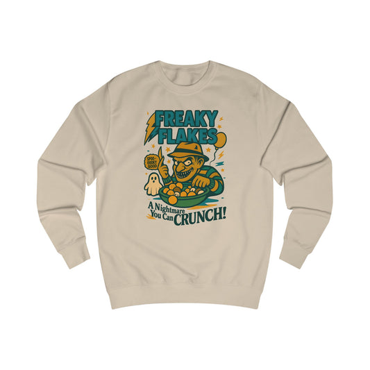 Freaky Flakes Sweater - Unisex Halloween Sweatshirt, Spooky Gift, Pumpkin Spice Vibes, Cozy Fall Fashion, Fun Casual Wear